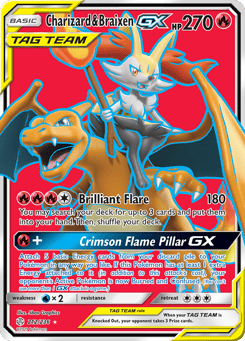 Charizard & Braixen-GX 212/236 Cosmic Eclipse