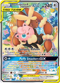 Mega Lopunny & Jigglypuff-GX 226/236 Cosmic Eclipse