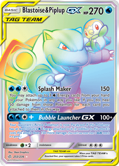 Blastoise & Piplup-GX 253/236 Cosmic Eclipse