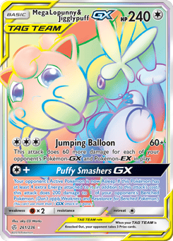 Mega Lopunny & Jigglypuff-GX 261/236 Cosmic Eclipse