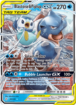Blastoise & Piplup-GX 38/236 Cosmic Eclipse