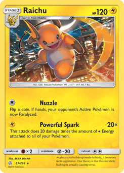 Raichu 67/236 Cosmic Eclipse