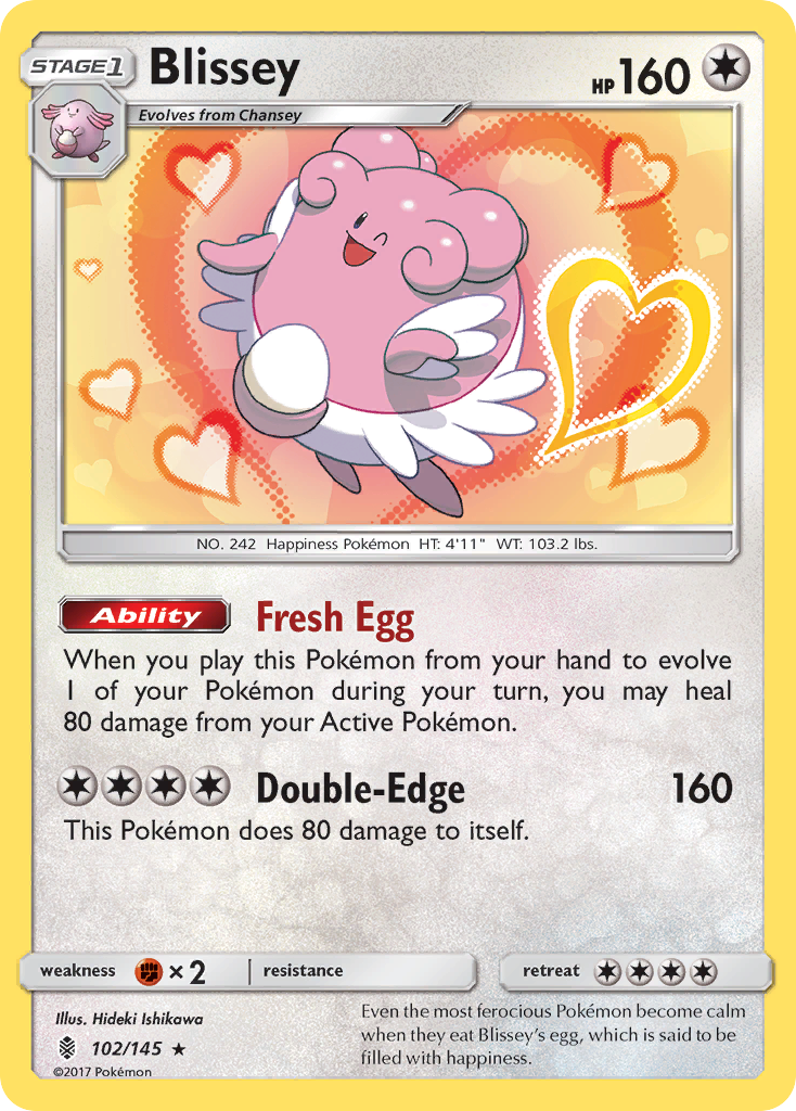 Blissey 102/145 Guardians Rising