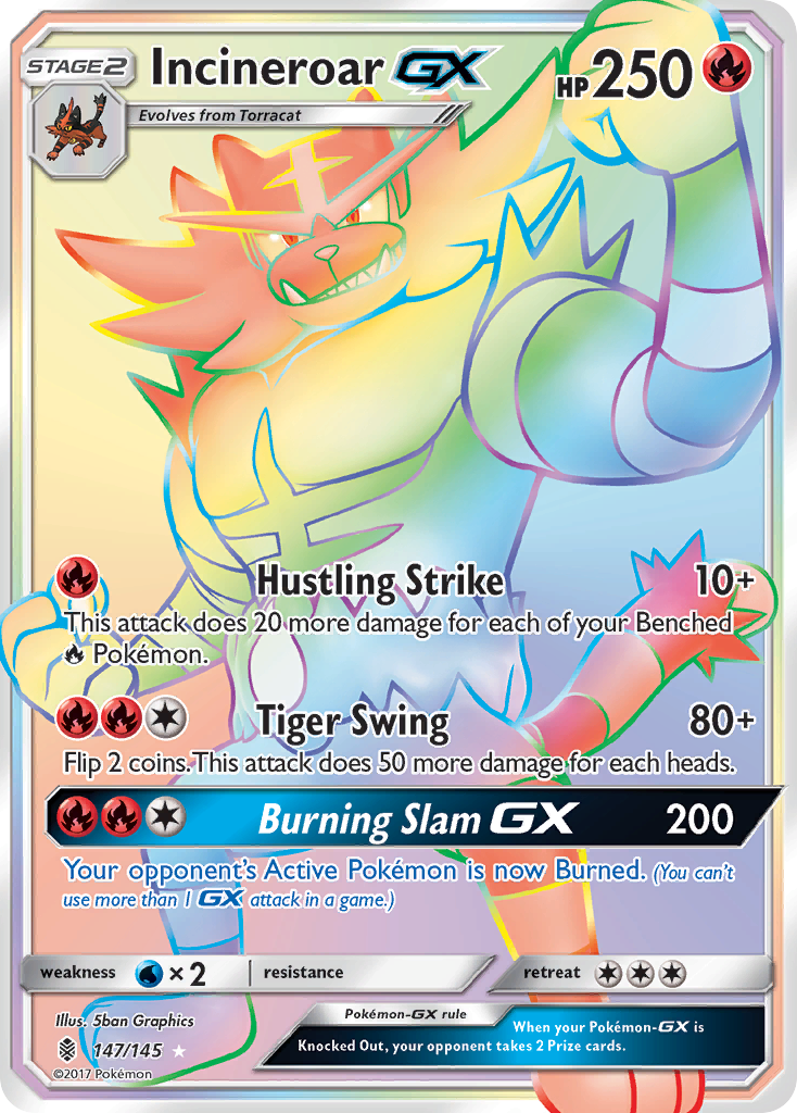 Incineroar-GX 147/145 Guardians Rising