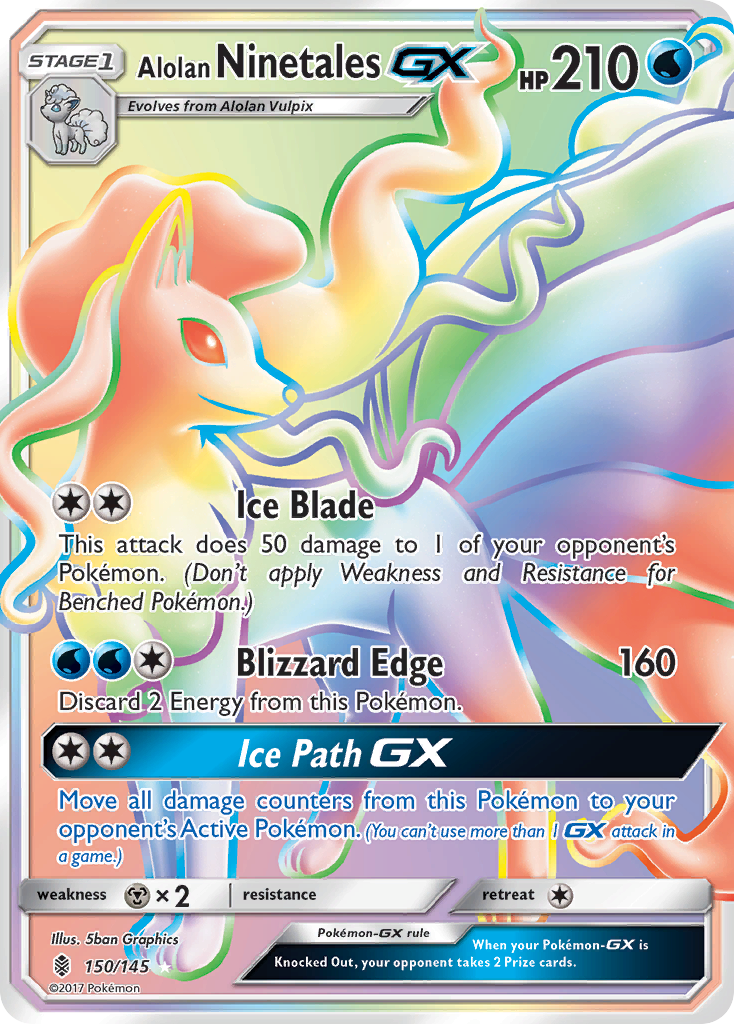 Alolan Ninetales-GX 150/145 Guardians Rising