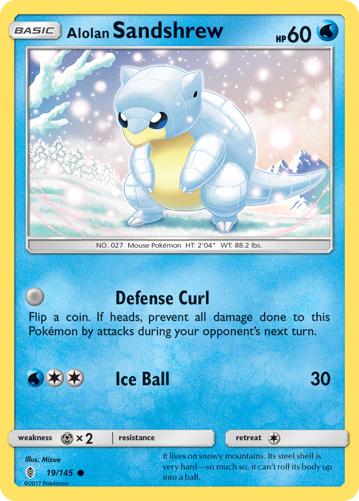Alolan Sandshrew 19/145 Guardians Rising