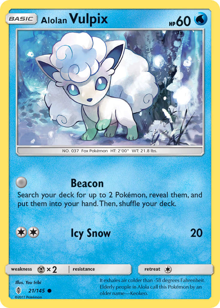 Alolan Vulpix 21/145 Guardians Rising