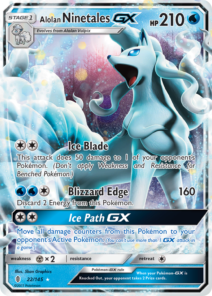 Alolan Ninetales-GX 22/145 Guardians Rising