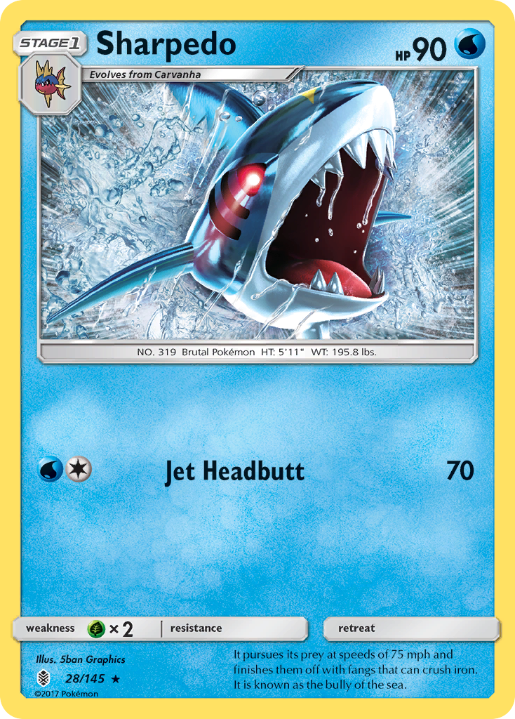 Sharpedo 28/145 Guardians Rising