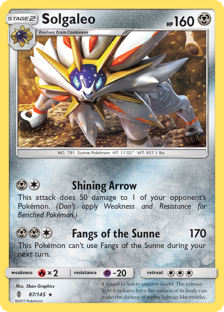 Solgaleo 87/145 Guardians Rising