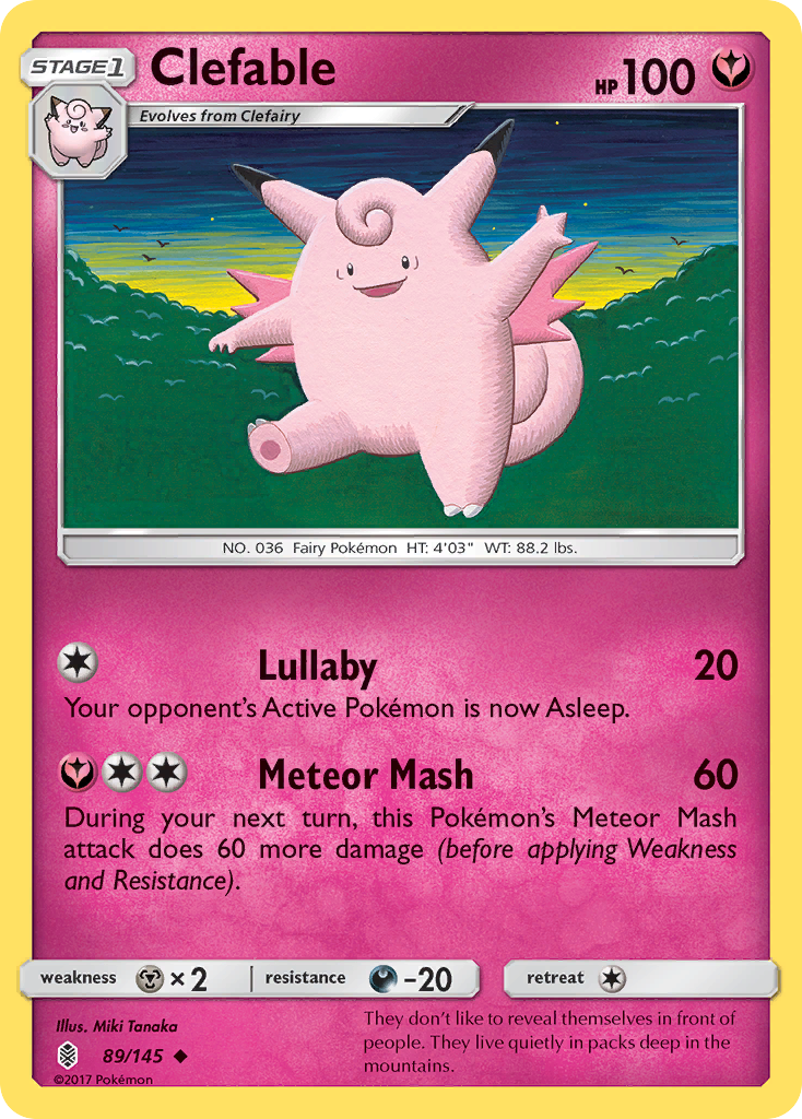 Clefable 89/145 Guardians Rising