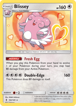 Blissey 102/145 Guardians Rising