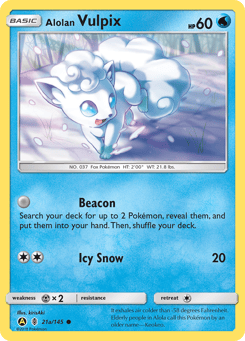 Alolan Vulpix 21a/145 Guardians Rising