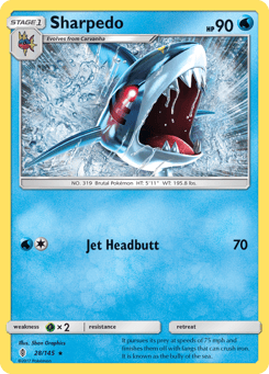 Sharpedo 28/145 Guardians Rising