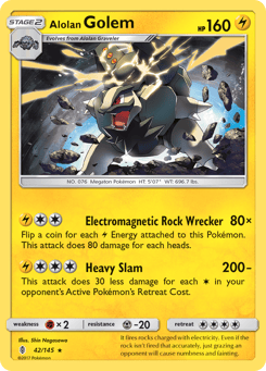 Alolan Golem 42/145 Guardians Rising