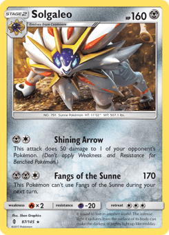 Solgaleo 87/145 Guardians Rising