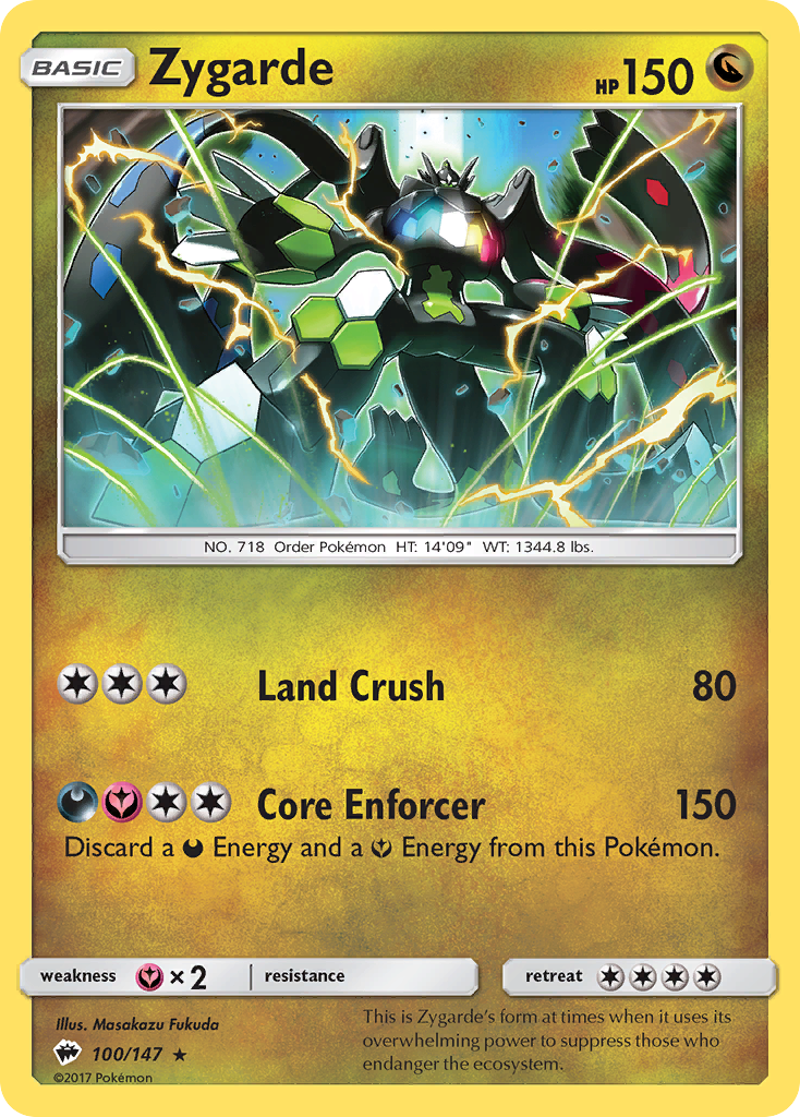 Zygarde 100/147 Burning Shadows