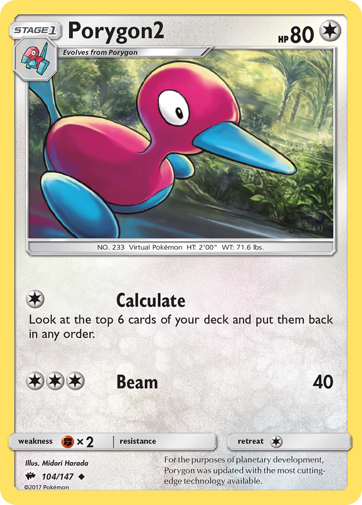 Porygon2 104/147 Burning Shadows
