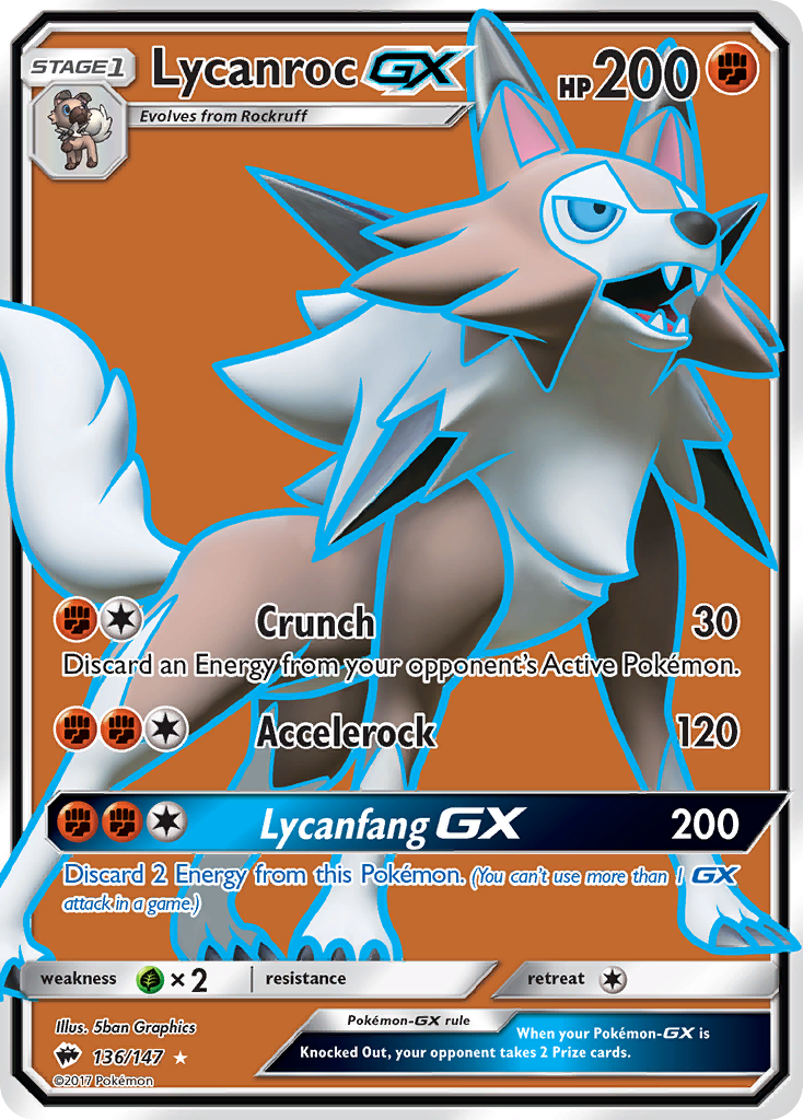 Lycanroc-GX 136/147 Burning Shadows