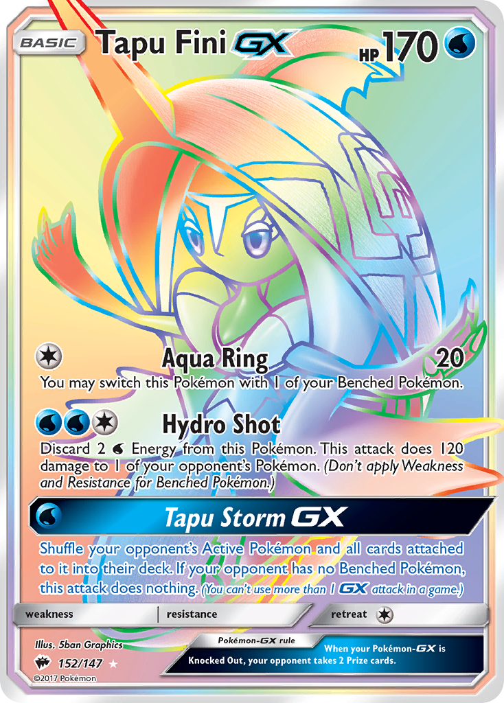 Tapu Fini-GX 152/147 Burning Shadows