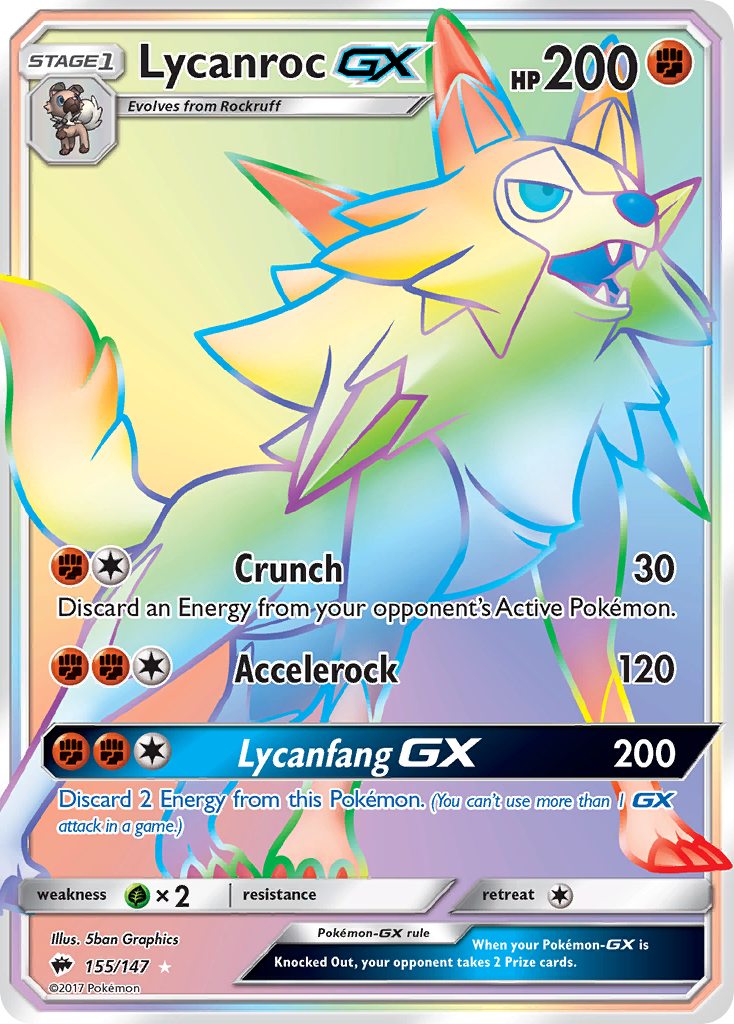 Lycanroc-GX 155/147 Burning Shadows