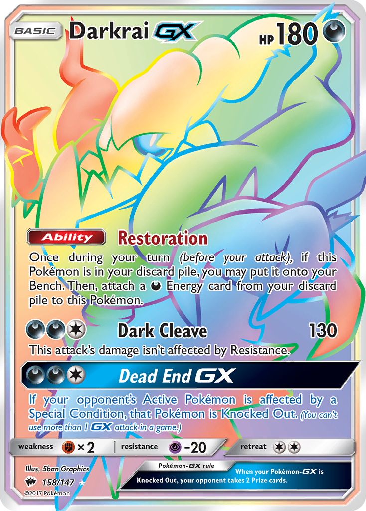 Darkrai-GX 158/147 Burning Shadows