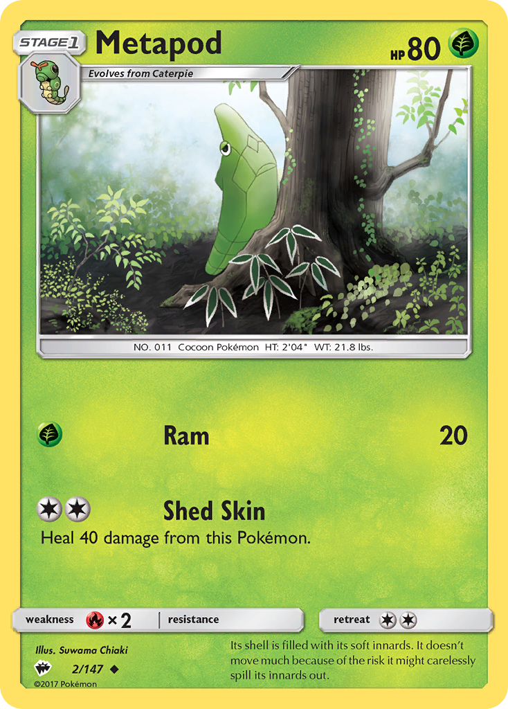 Metapod 2/147 Burning Shadows