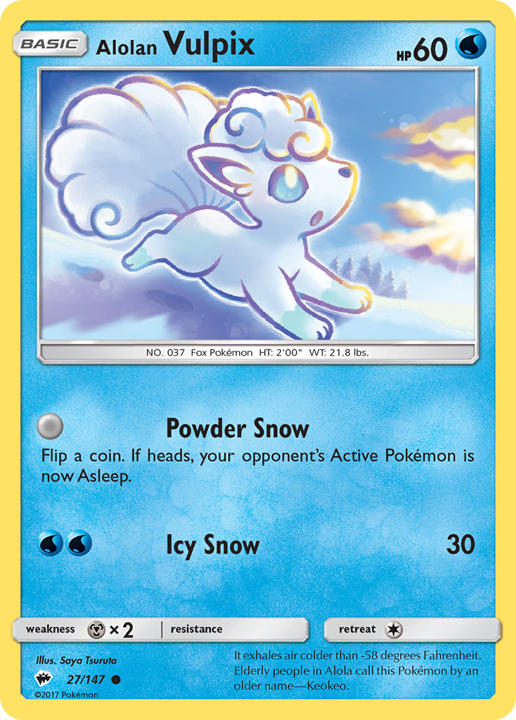 Alolan Vulpix 27/147 Burning Shadows
