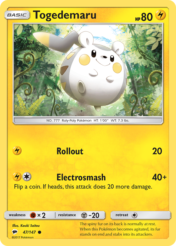 Togedemaru 47/147 Burning Shadows