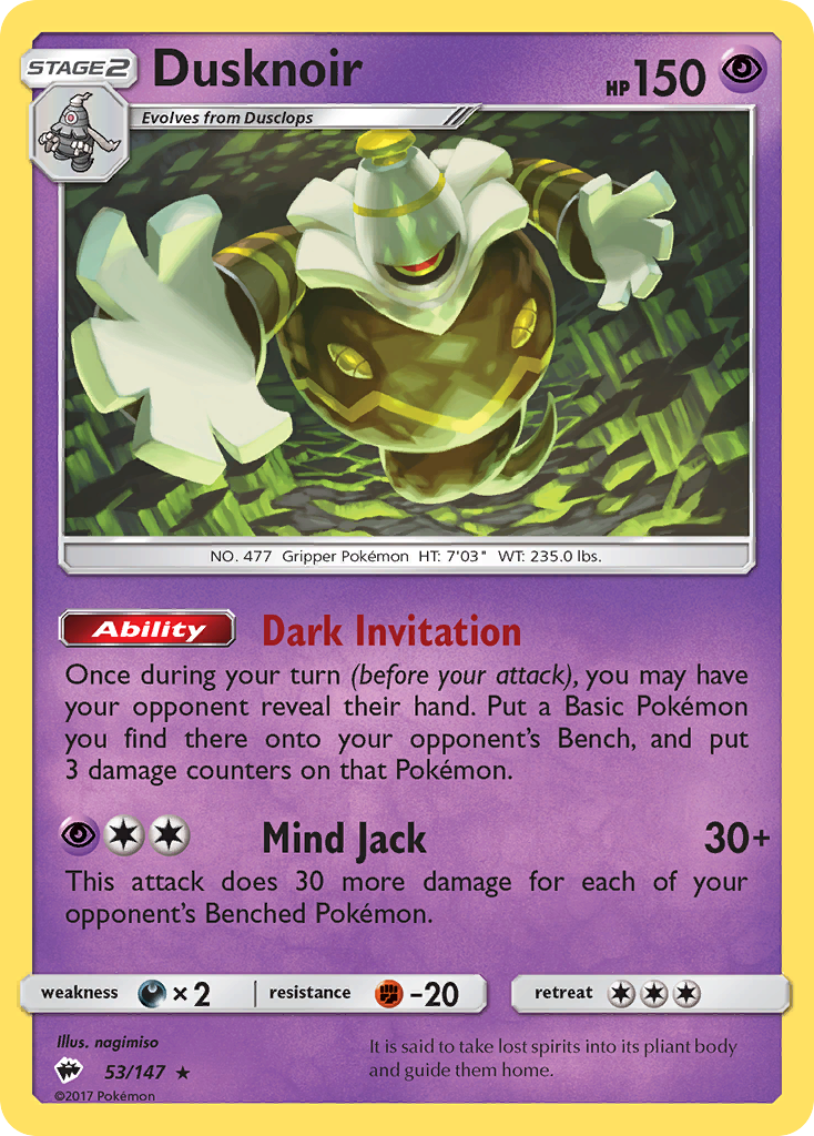 Dusknoir 53/147 Burning Shadows