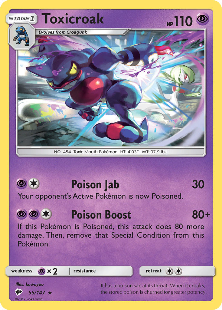 Toxicroak 55/147 Burning Shadows