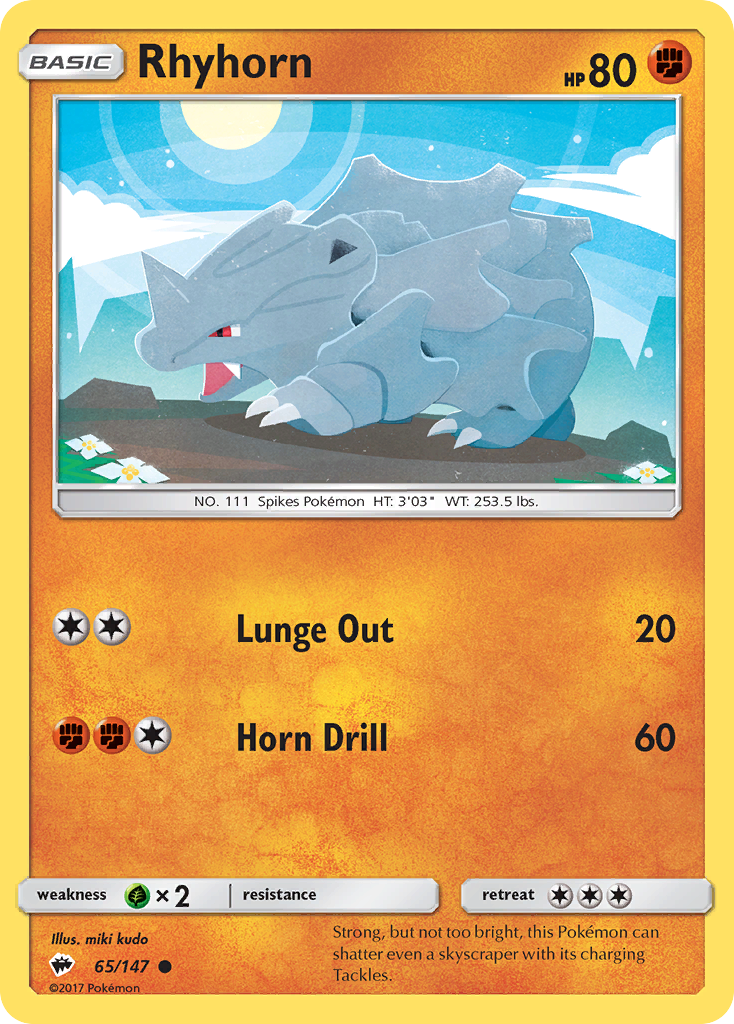 Rhyhorn 65/147 Burning Shadows