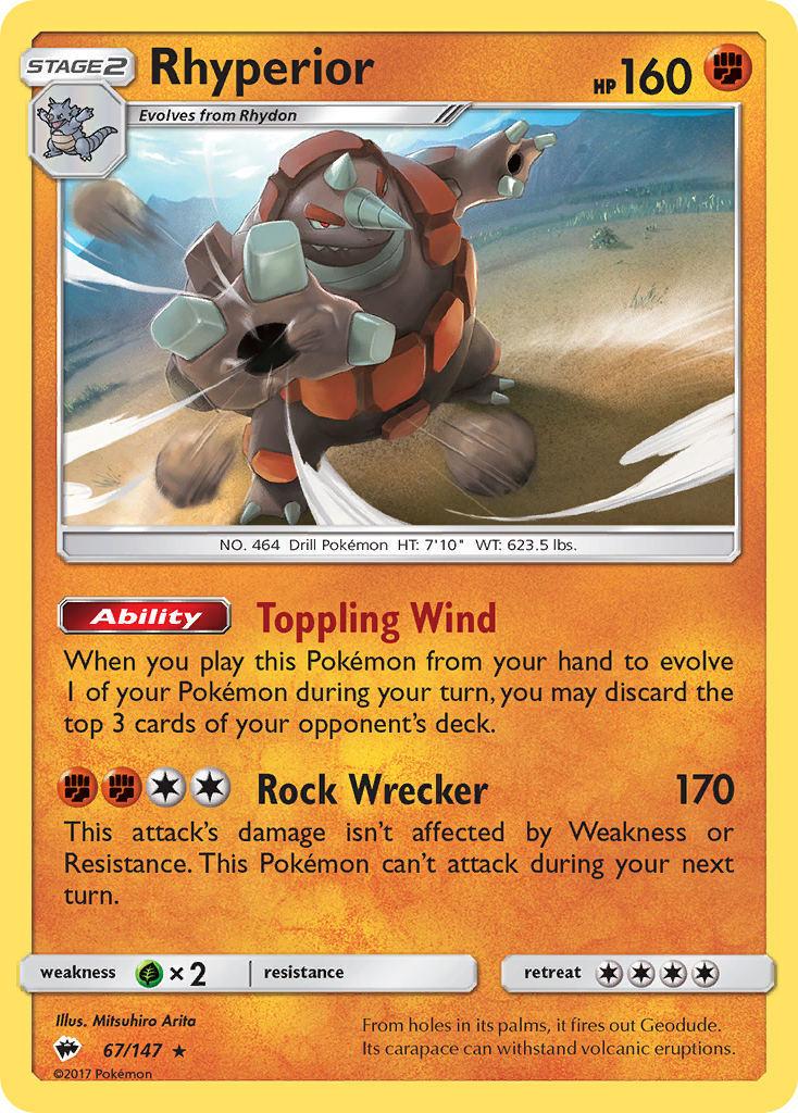 Rhyperior 67/147 Burning Shadows