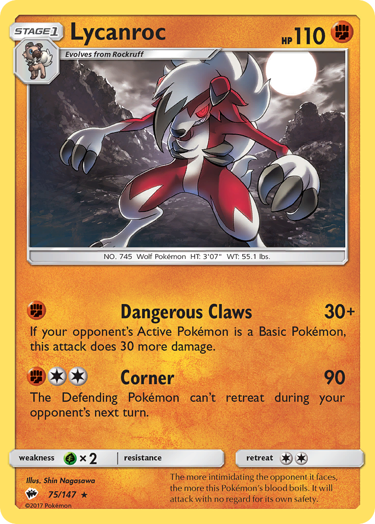 Lycanroc 75/147 Burning Shadows