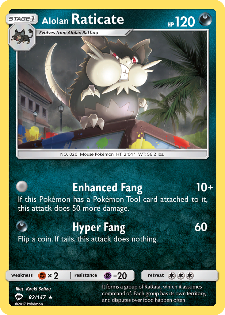 Alolan Raticate 82/147 Burning Shadows