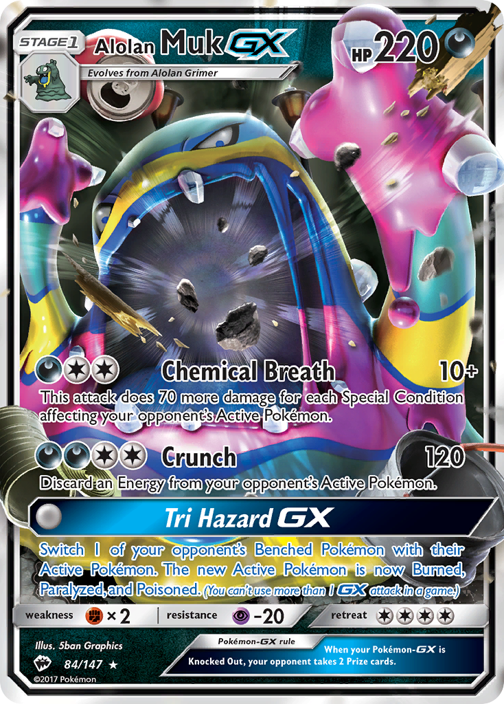 Alolan Muk-GX 84/147 Burning Shadows