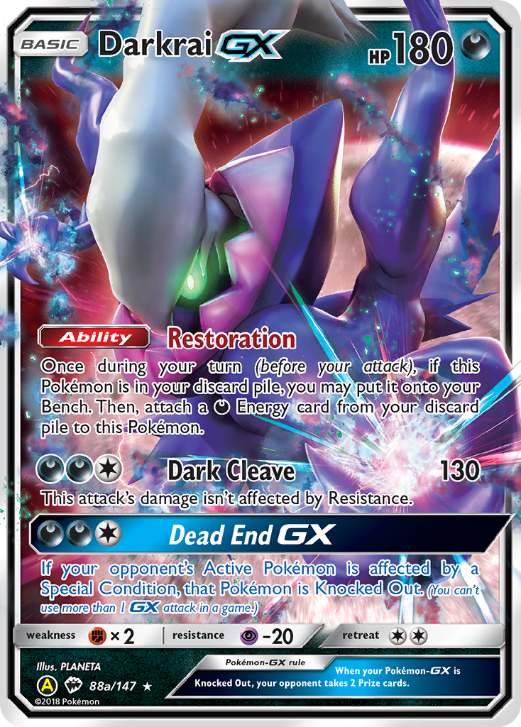 Darkrai-GX 88a/147 Burning Shadows