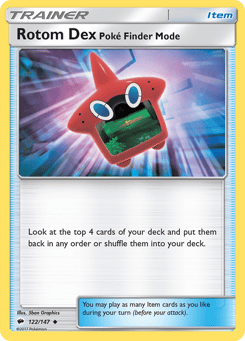 Rotom Dex Poké Finder Mode 122/147 Burning Shadows