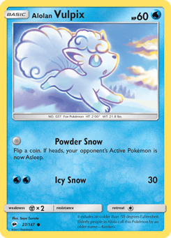 Alolan Vulpix 27/147 Burning Shadows