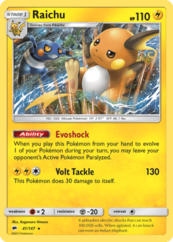 Raichu 41/147 Burning Shadows