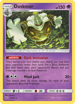 Dusknoir 53/147 Burning Shadows