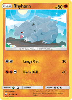 Rhyhorn 65/147 Burning Shadows