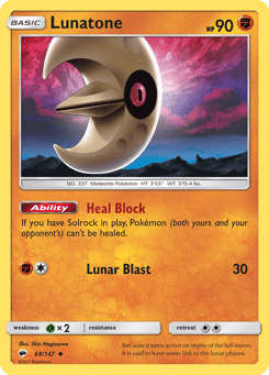 Lunatone 68/147 Burning Shadows