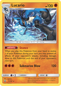 Lucario 71/147 Burning Shadows