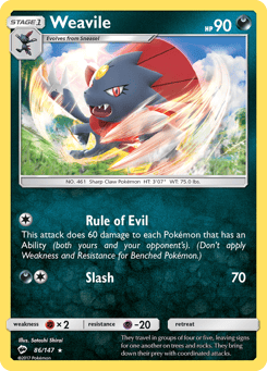 Weavile 86/147 Burning Shadows