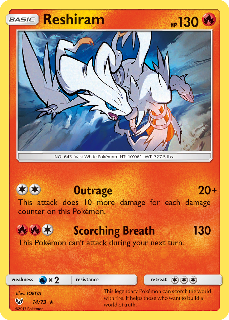 Reshiram 14/73 Shining Legends