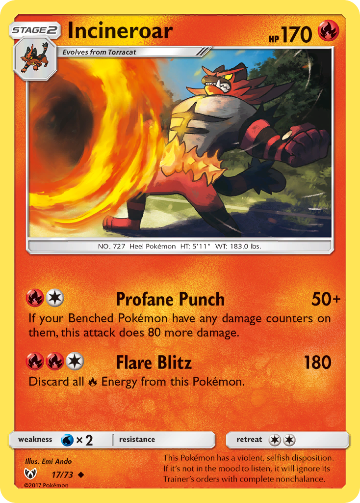 Incineroar 17/73 Shining Legends
