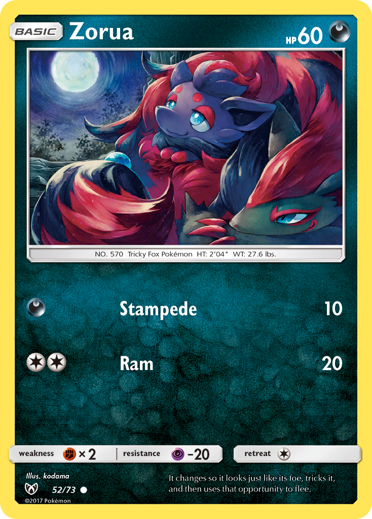 Zorua 52/73 Shining Legends