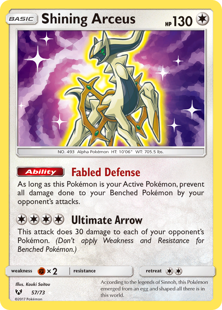 Shining Arceus 57/73 Shining Legends