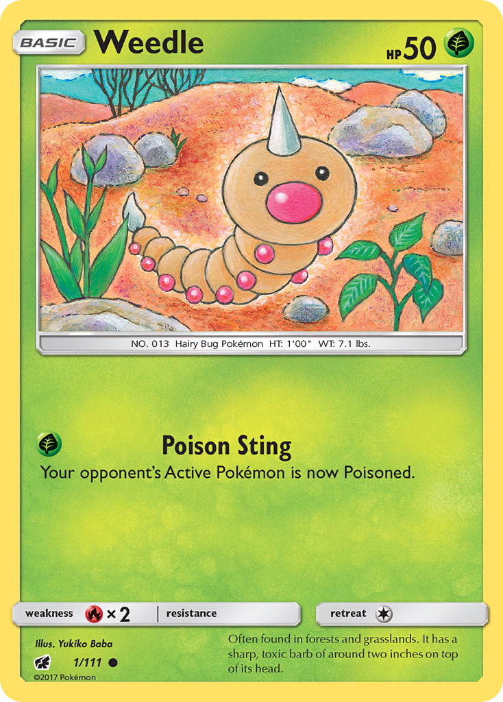 Weedle 1/111 Crimson Invasion